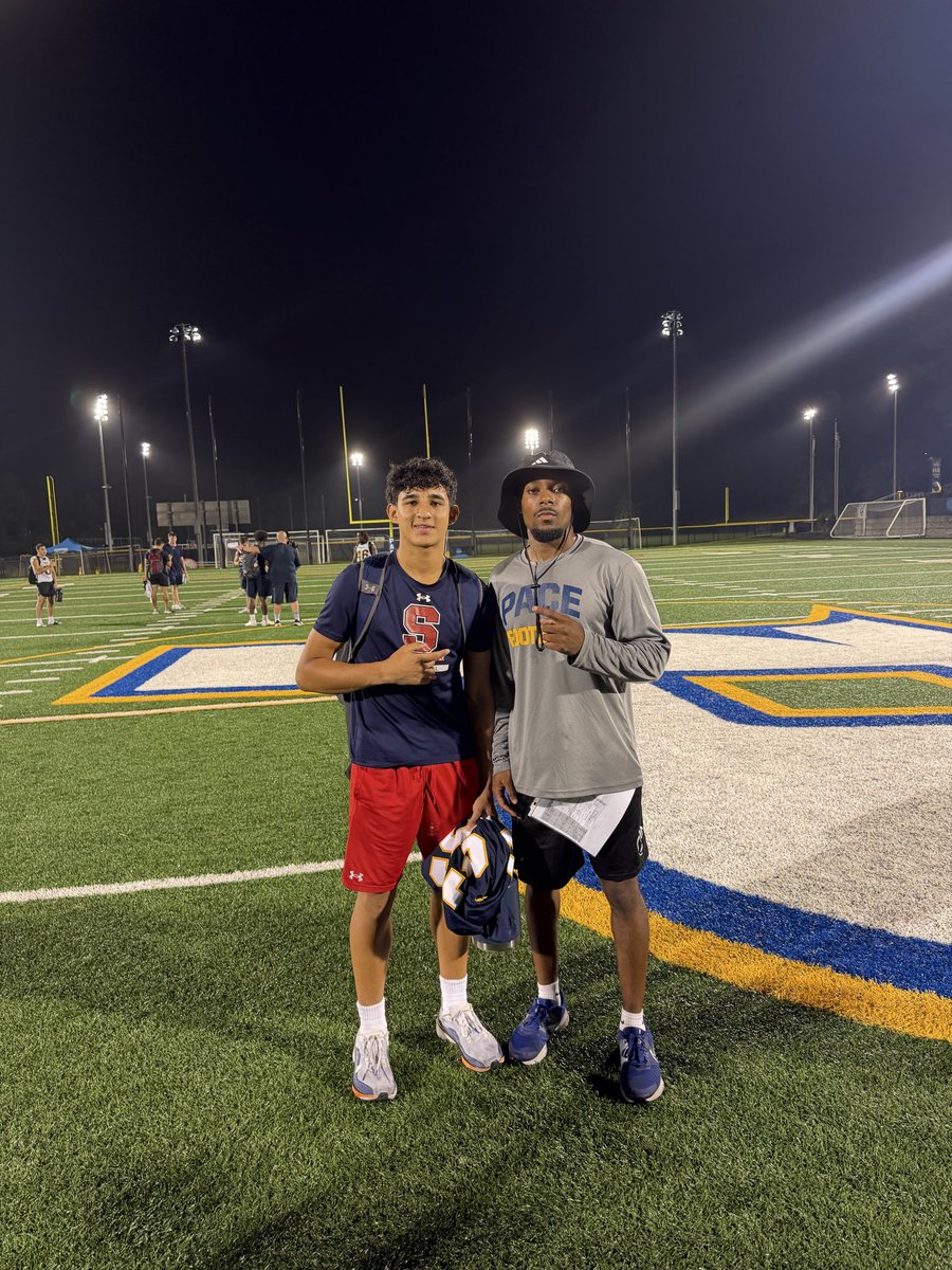 tinoco_evan's tweet photo. Grateful for the opportunity to compete at the @PaceUFootball prospect camp this past Thursday. Thank you to all the coaches @Neimar_Santouse @CoachChadWalker @CoachRodrckPlum @CoachCGD for making this camp a possibility.
#PaceFootball
#Footballrecruit
@StepinacSports @MageeAj https://t.co/DbrAlWo5qF