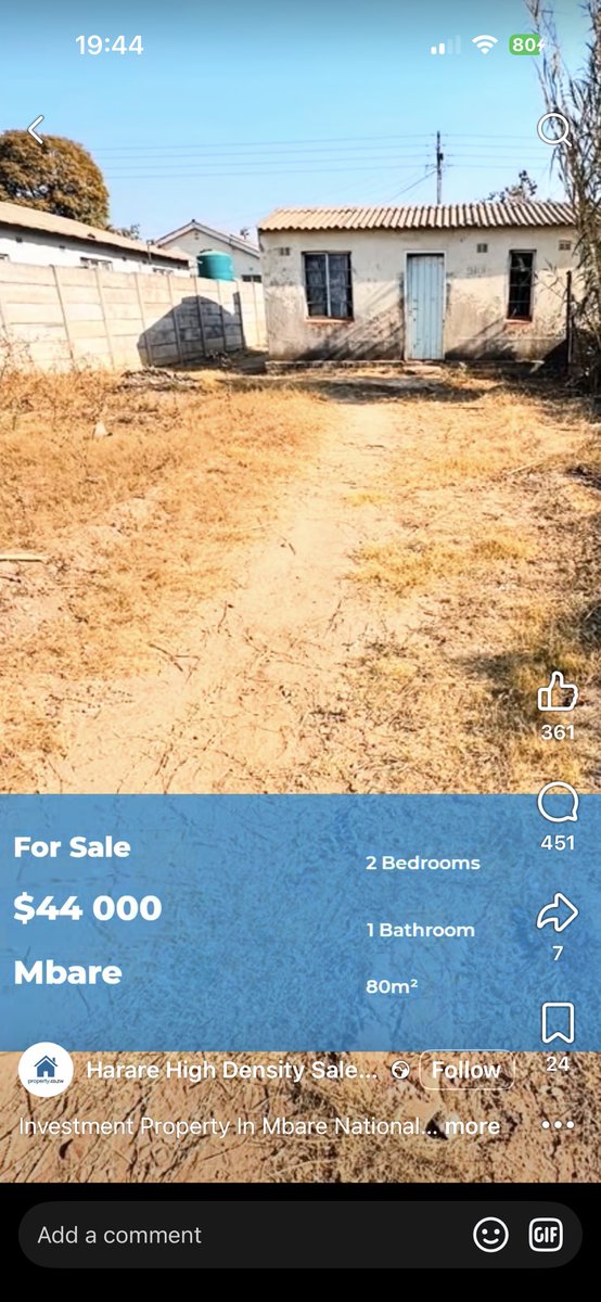 AdamTheofilatos's tweet photo. I don’t claim to be a property expert but who is going to pay US$44,000 for this ‘house’ in Mbare? I am shocked 😳

🤯 https://t.co/uKk8wzibhk
