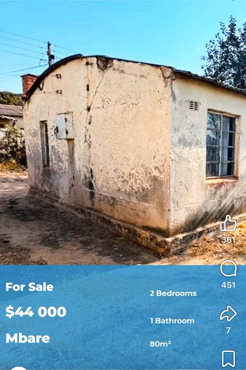 AdamTheofilatos's tweet photo. I don’t claim to be a property expert but who is going to pay US$44,000 for this ‘house’ in Mbare? I am shocked 😳

🤯 https://t.co/uKk8wzibhk