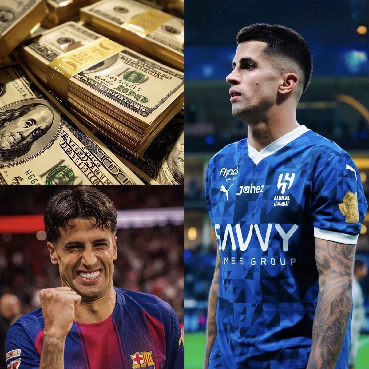 MotivacionesF's tweet photo. 🚨💣 ¡JOÃO CANCELO SE PLANTÓ! 😳🇵🇹

El portugués NO se presentó a la pretemporada del Al-Hilal mientras espera que se cierre su regreso al FC Barcelona.

💥 En Arabia Saudí ya estudian sancionarlo económicamente por ausentarse de los entrenamientos, ya que, pese a las negociaciones, Cancelo sigue siendo oficialmente jugador del club.

⚠️ El gran problema es que el acuerdo con el Barça TODAVÍA no está cerrado.

Ahora la presión aumenta para todas las partes.

Si el Barcelona no acelera la operación, la rebeldía de Cancelo podría salirle MUY cara🔥
