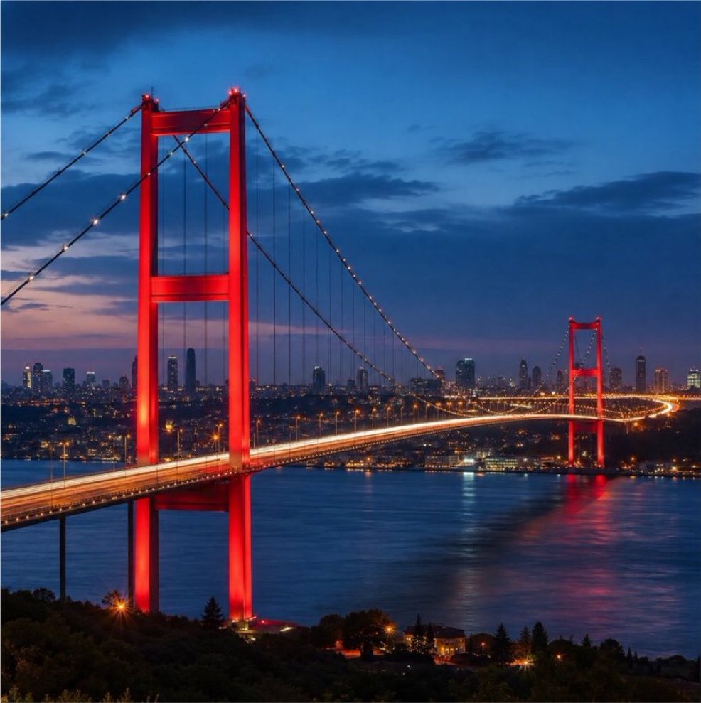 ZamHaberAjans's tweet photo. İstanbul Valiliği, “Asırlık Gece” dizisinin çekimleri nedeniyle 15 Temmuz Şehitler Köprüsü’nün 3 gece trafiğe kapatılacağını açıkladı.

🔹Köprü, 3-4-5 Ağustos geceleri 01.00-05.00 saatleri arasında yalnızca Anadolu’dan Avrupa’ya geçiş yönünde ulaşıma kapalı olacak. https://t.co/tnIL6xMqes