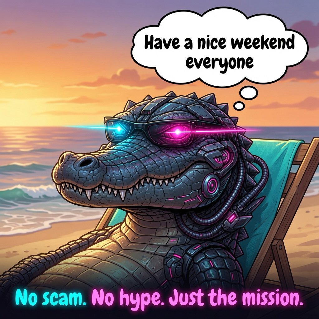 Pregator_gator's tweet photo. Building isn't only about charts.
It's about consistency.
It's about learning.
It's about showing up every day.
Enjoy your weekend, Pregators. ๐โ๏ธ
No scam. No hype. Just the mission.
#Pregator #CryptoX #weekendlive #BTC #Solana #Memecoins https://t.co/aWmn1TkgFs