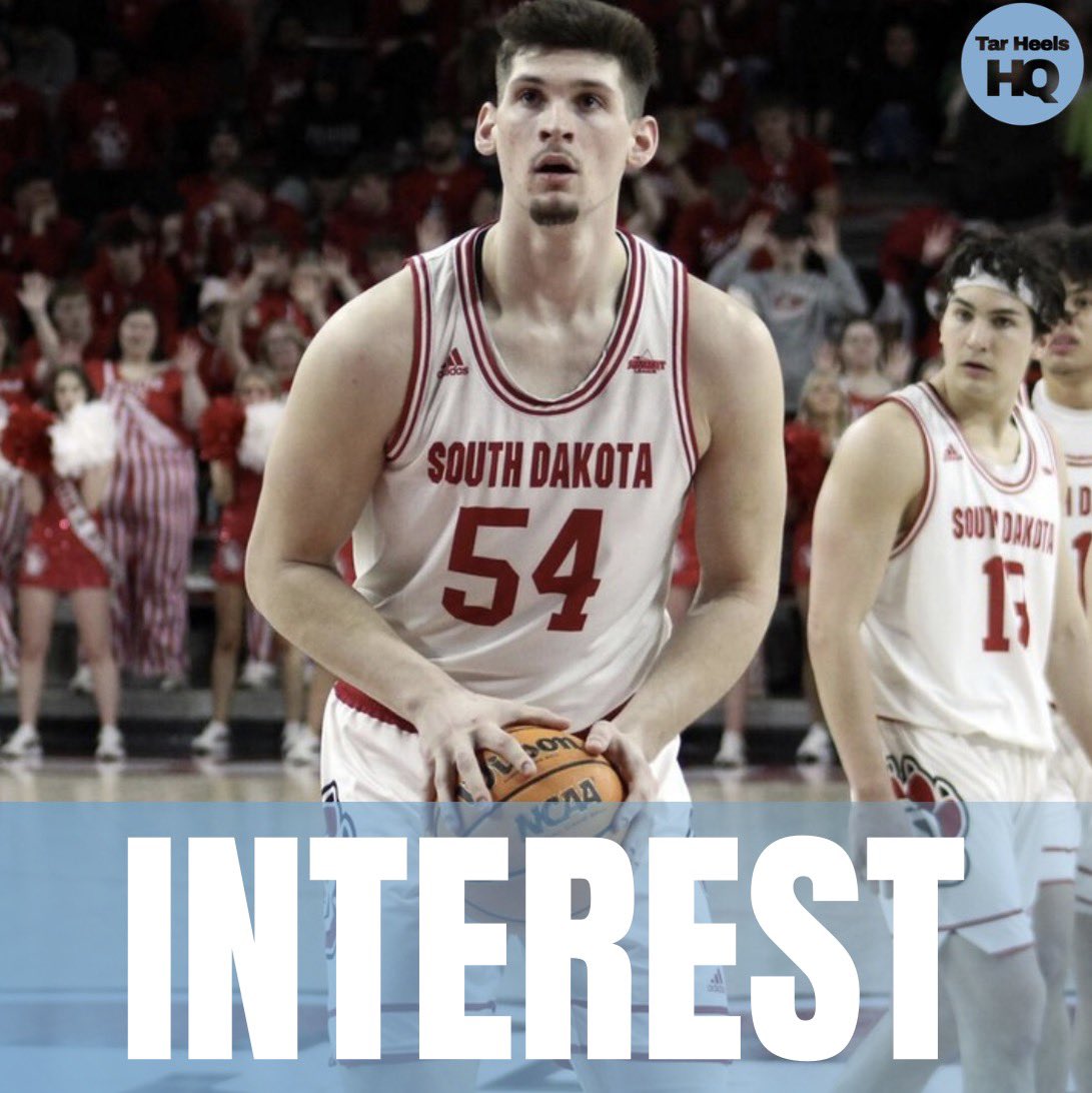 TarHeelsHQ's tweet photo. North Carolina has reached out to 7’0” graduate center Cameron Fens. With the South Dakota Coyotes he averaged ⬇️

14.4 PPG, 8.7 REB, 0.8 AST

He has also heard from Auburn, Fresno State, Washington, Virginia Tech, Ole Miss, UCF, and Creighton. https://t.co/AU7esTT9bh
