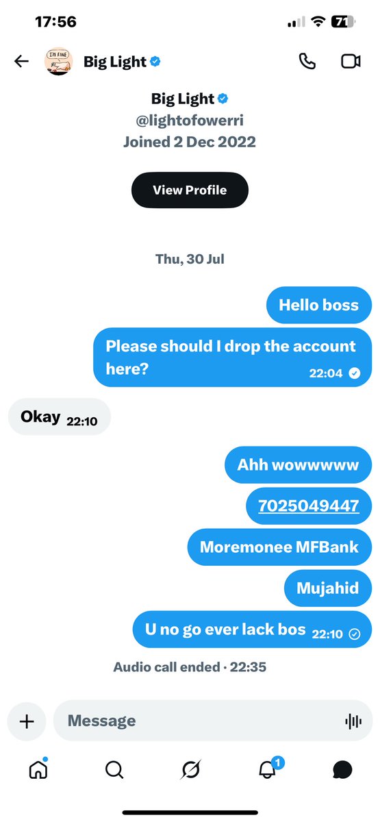 AllezlesbluesO's tweet photo. @lightofowerri Omo boss since Thursday u no reply to me again? https://t.co/EoLFZG48rX