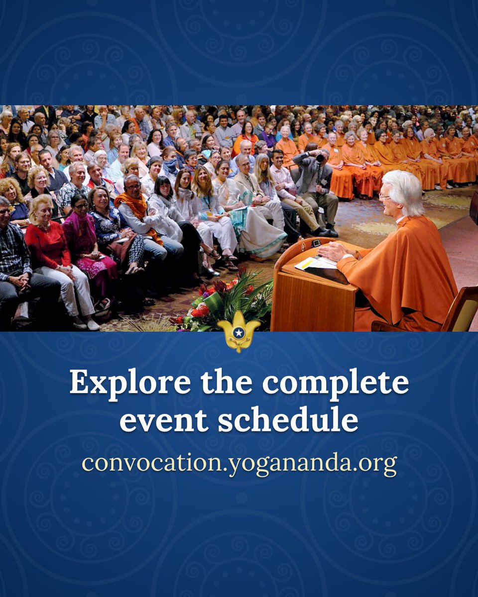 srfyogananda's tweet photo. Join us tomorrow for the start of the 2026 Self-Realization Fellowship World Convocation! Explore the complete event schedule and learn how you can register free of charge at https://t.co/qTStPhBW9A
#Yogananda #SelfRealizationFellowship #KriyaYoga #SRFConvocation #meditation https://t.co/VSJ69acrM3