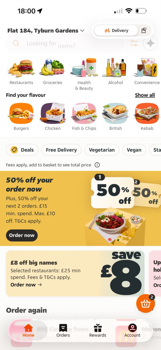 fifimccree's tweet photo. @JustEatUK trying to order from a restaurant listed under the below offer but no discount being applied to my basket and no code it seems?! https://t.co/0dmHd9XWrT