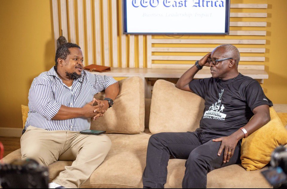 rkabushenga's tweet photo. MIRTH!! Is the word that describes every time I am in @StKyamutetera’s company. He was gracious enough to profile me for his @CEOEastAfrica. The related podcast will flight soon on a platform near you. I got to meet his children who work for him. He is training them in the family trade of story telling
