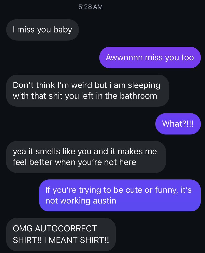 ohremzel's tweet photo. Autocorrect almost ended my whole relationship today 😭 https://t.co/uJxv3QPSJq