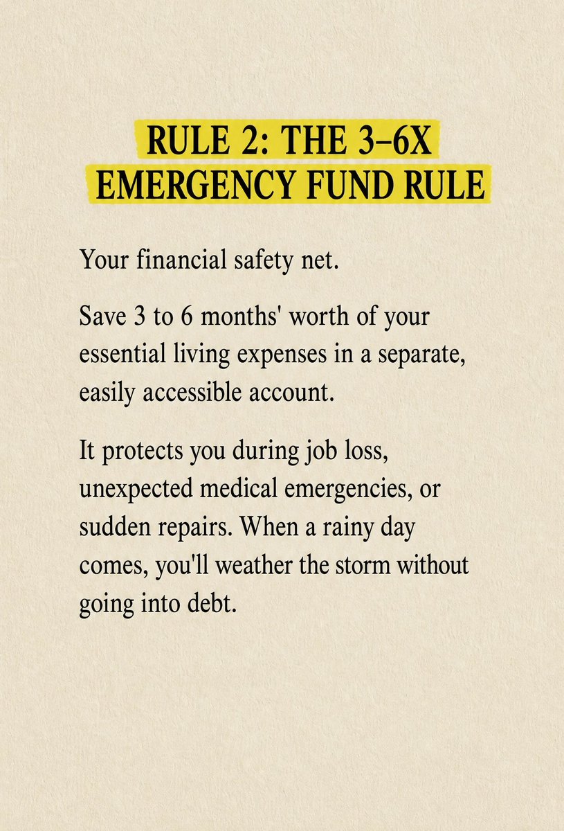 Readrichrevoltn's tweet photo. The 3-6X Emergency Fund Rule. https://t.co/oMhfd5sxeX