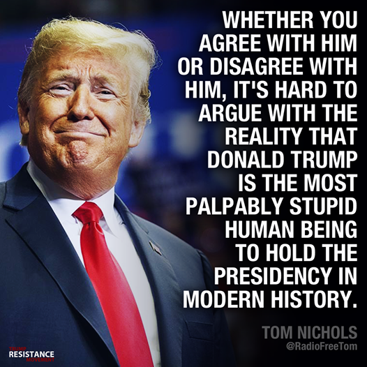 Damaan4u33's tweet photo. By far, Trump is the stupidest president in American history, bar none! 🤡 https://t.co/tvAezg3cJ3