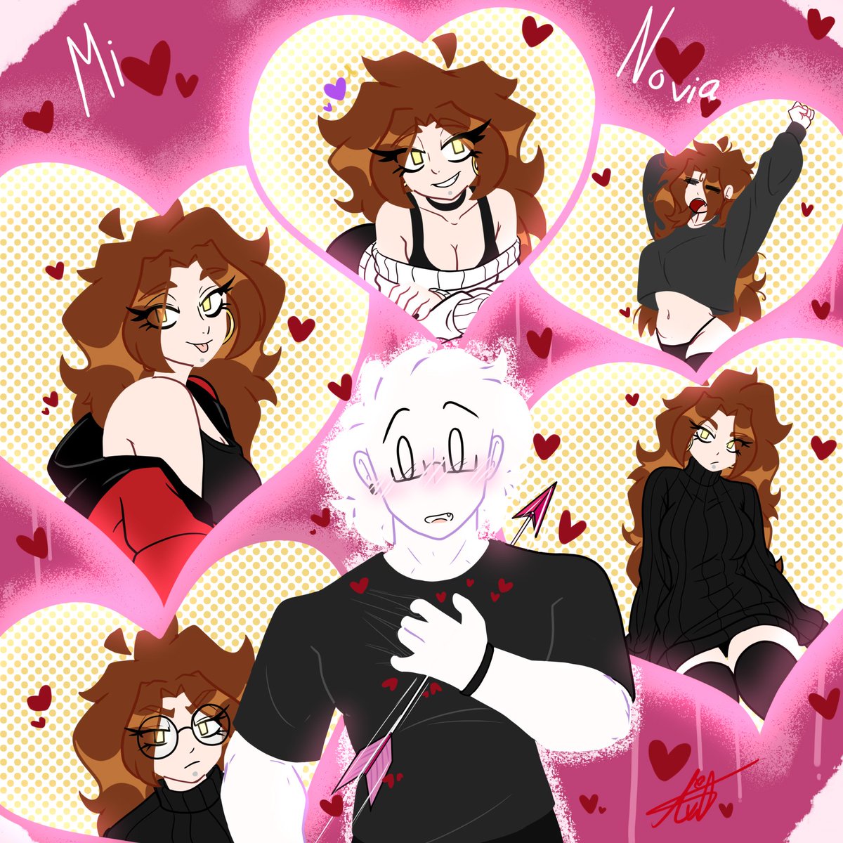 Anothrcartoonis's tweet photo. Apesar se todo los momentos dificiles que emos pasado, el cansancio, la universidad que nos quita tiempo, hemos podido avanzar y superar las cosas, en estas vacasiones me la eh pasado increíble con ella, mi reina hermosa que amo con toda mi alma y micorazon @VOLETT #dibujodigital https://t.co/WGsQCJCcvr