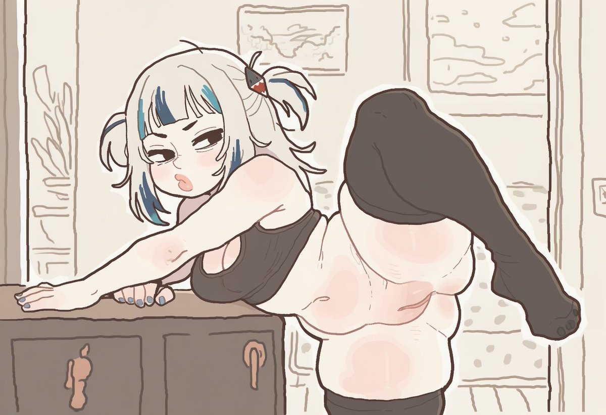 BBB0tz's tweet photo. What if Gura, but chubby? #gawrgura #hololewd #nsfw https://t.co/JUxLHPMMoq