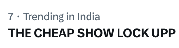 nats_coree's tweet photo. TRENDING AT 7!

THE CHEAP SHOW LOCK UPP https://t.co/LfRKisUiFz