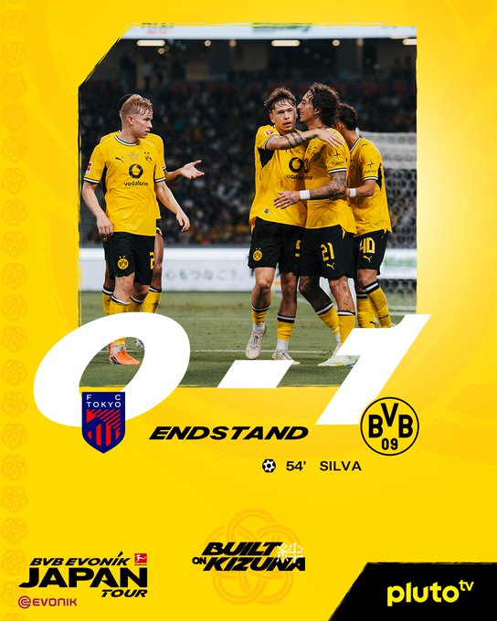 DandyFutbolari's tweet photo. FINAAAAAAL DEL AMISTOSO!!!!

FC Tokyo 0-1 BORUSSIA DORTMUND!!! #HejaBVB

La mala noticia? La lesión de Carney Chukwuemeka

La buena noticia? Otra victoria y gol de FABIO SILVA!

Mas minutos para Takato Yamamoto en el BVB, en su pais. Brillando en Japón el bueno de Takato. https://t.co/RPxucY8lz6