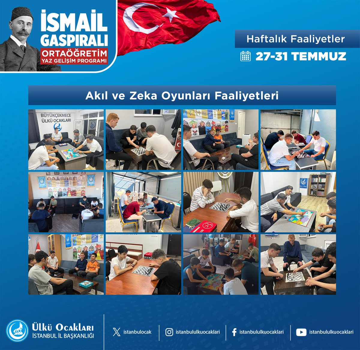 Aalparslandogan's tweet photo. Ülkü Ocakları İstanbul İl Başkanlığı olarak, Ülkü Ocakları Genel Merkezimizin öncülüğünde gerçekleştirdiğimiz “İsmail Gaspıralı Ortaöğretim Yaz Gelişim Programı” tüm hızıyla devam ediyor! 

Eğitim-öğretim dönemi öncesinde yaz tatilini verimli geçirmek isteyen tüm ortaöğretimli kardeşlerimizi bekliyoruz. 🇹🇷