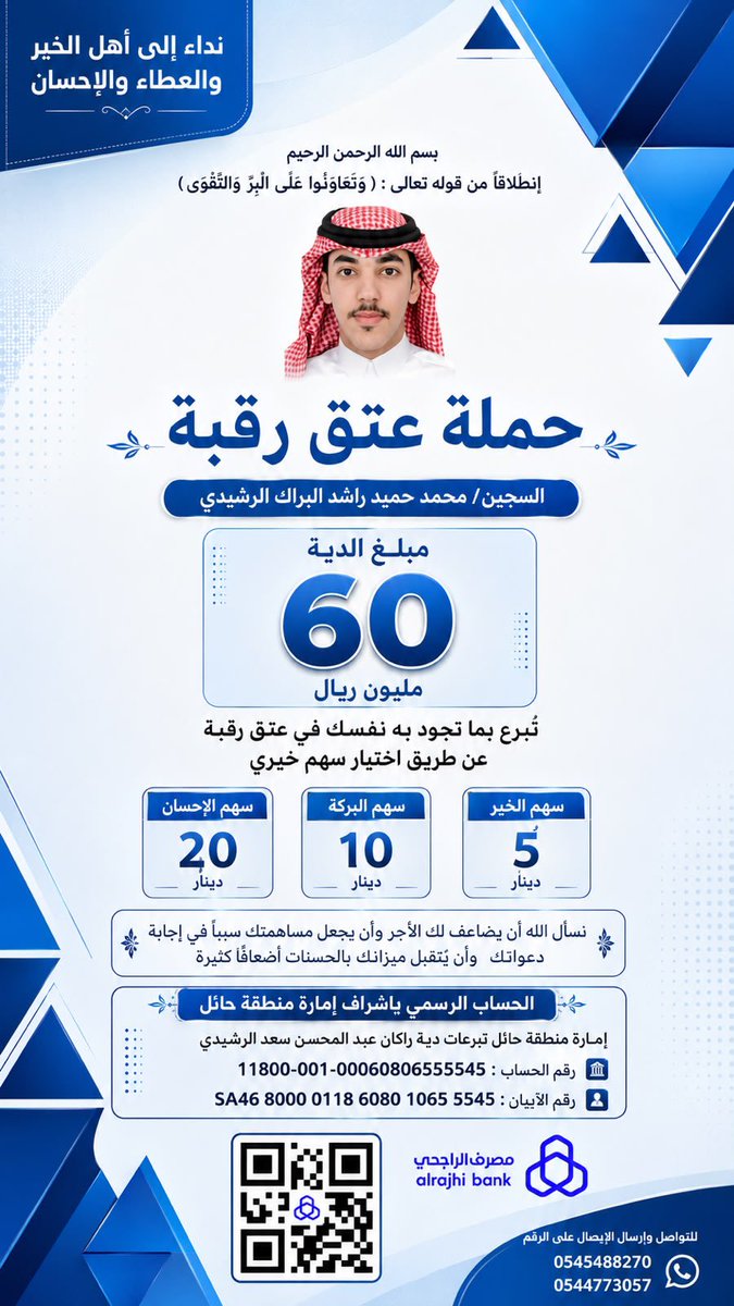 alone7770's tweet photo. قال ﷺ: «والله في عون العبد ما كان العبد في عون أخيه». فاجعل لك نصيبًا من هذا الفضل، وساهم بما تستطيع، لعل الله يعينك في أمور دنياك وآخرتك.

#حمله_عتق_رقبه_محمد_الرشيدي
 #حمله_عتق_رقبه_محمد_الرشيدي https://t.co/T2APTNzYI1