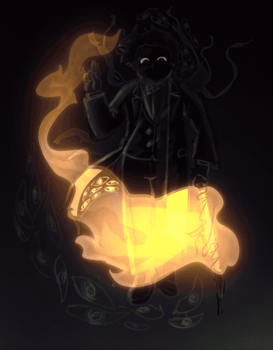 glumdelay's tweet photo. Artfight attack for SightKeeper 's eldritch Aziraphale au comic Chosen Faces goo check em out https://t.co/OxCjQ68mLg