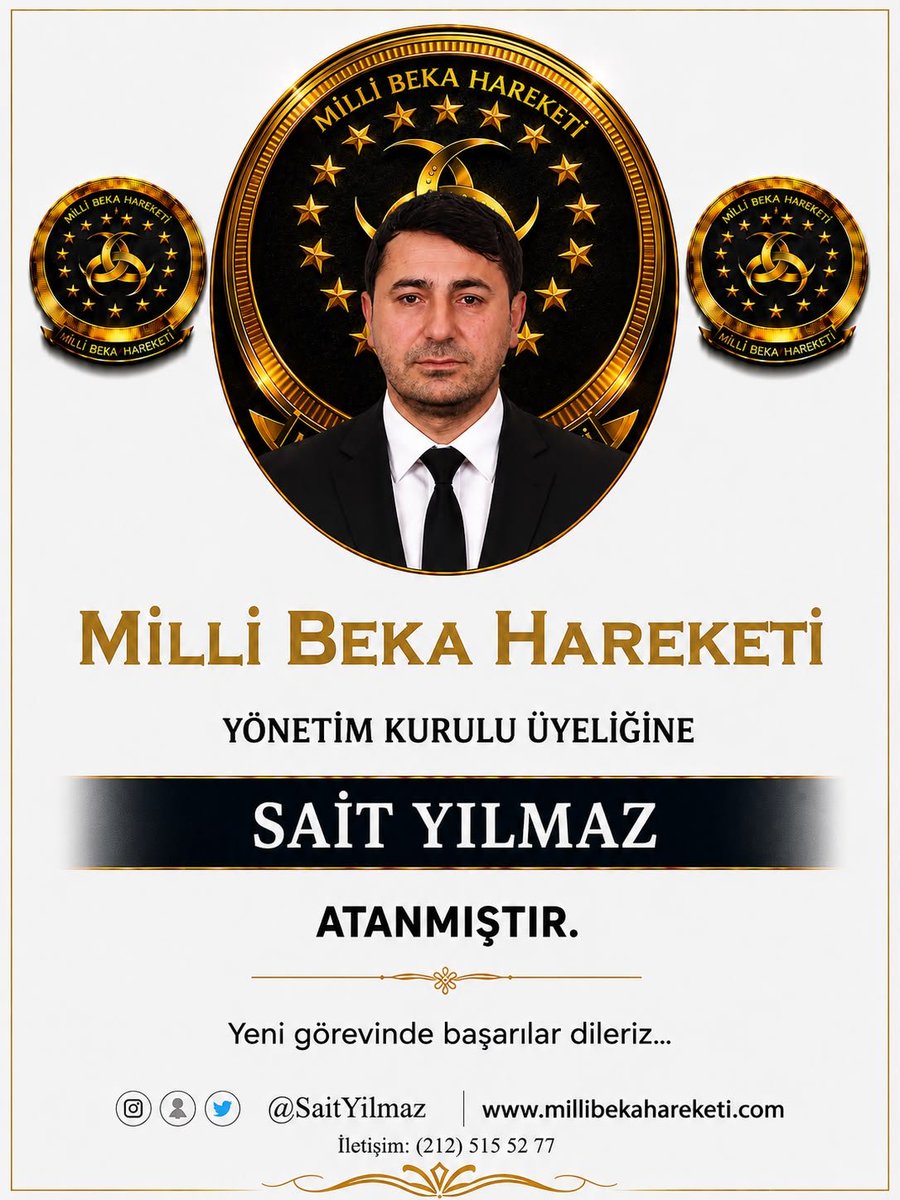 MBH_Medya's tweet photo. 🇹🇷 MİLLÎ BEKA HAREKETİ GENEL MERKEZİNDEN 🇹🇷
Şanlı bayrağımızın gölgesinde, vatanımıza ve aziz milletimize hizmet yolunda önemli bir görevlendirme gerçekleştirilmiştir.
Millî Beka Hareketi Genel Merkez Yönetim Kurulu Üyeliğine Sayın Sait Yılmaz atanmıştır.
Sayın Başkanımıza ailemize hoş geldiniz diyor; yüce Türk milletine, devletimize ve kutsal vatanımıza hizmet yolunda üstün başarılar diliyoruz.
Rabbim birliğimizi, beraberliğimizi ve kardeşliğimizi daim eylesin. Ay yıldızlı al bayrağımız ilelebet göklerde dalgalansın, devletimiz payidar, milletimiz var olsun.
Göreviniz hayırlı ve uğurlu olsun.
🇹🇷 NE MUTLU TÜRK'ÜM DİYENE! 🇹🇷
🇹🇷 TEK DEVLET • TEK MİLLET • TEK BAYRAK • TEK VATAN 🇹🇷
🇹🇷 Milli Beka Hareketi Genel Merkez Teşkilat Başkanlığı
@AliCoban52
@Mustafa42621867
@nesrintoygar
@Pol38878509Tlay
@pinarnarin11
@arda_altay07
@cuneytaltintas_
@YkselAtaso 
#MilliBekaHareketi 
#SaitYılmaz
 #TekDevletTekMillet