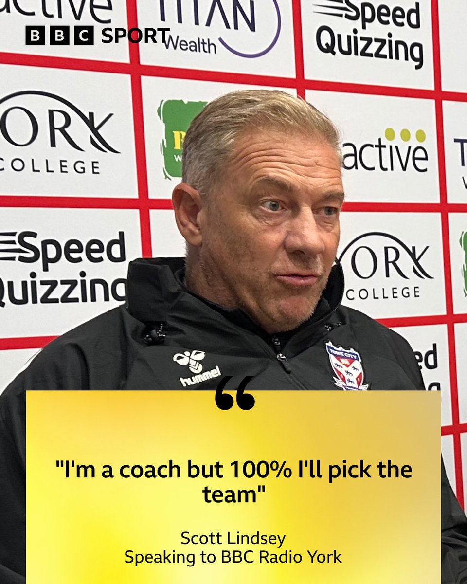 BBCYorkSport's tweet photo. 🗣️ "I'm a coach, but 100% I'll pick the team"

🗣️ "Respect to Stuart... I will give this everything &amp; want to be here for a long time (4-5 years)"

⚽️ York City's new head coach Scott Lindsey speaks to @BBCYork for the first time.

#YCFC | 🔴🔵

Listen ➡️https://t.co/cl2B77eQuK https://t.co/VQ8ETLyEzX