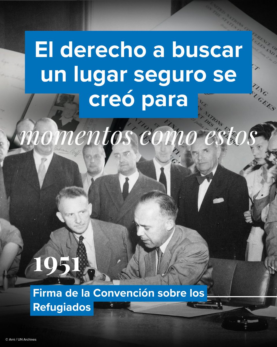 eACNUR's tweet photo. Han pasado diferentes décadas, diferentes crisis, pero hay una necesidad que persiste, la seguridad. Ser una persona refugiada no es una elección, pero sí podemos elegir estar junto a ellas; acompañarlas y protegerlas.
#75añosacnur #ACNUR #conlosrefugiados https://t.co/D69Knn494Q