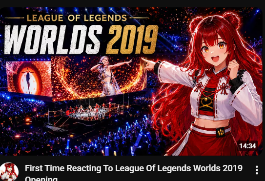 SolariReacts's tweet photo. League of Legends Worlds 2019 Performances were amazing! The stage was so cool! https://t.co/skeZskSr20

#leagueoflegends #gaming #musicreaction #vtuber https://t.co/BvBNnztNb3