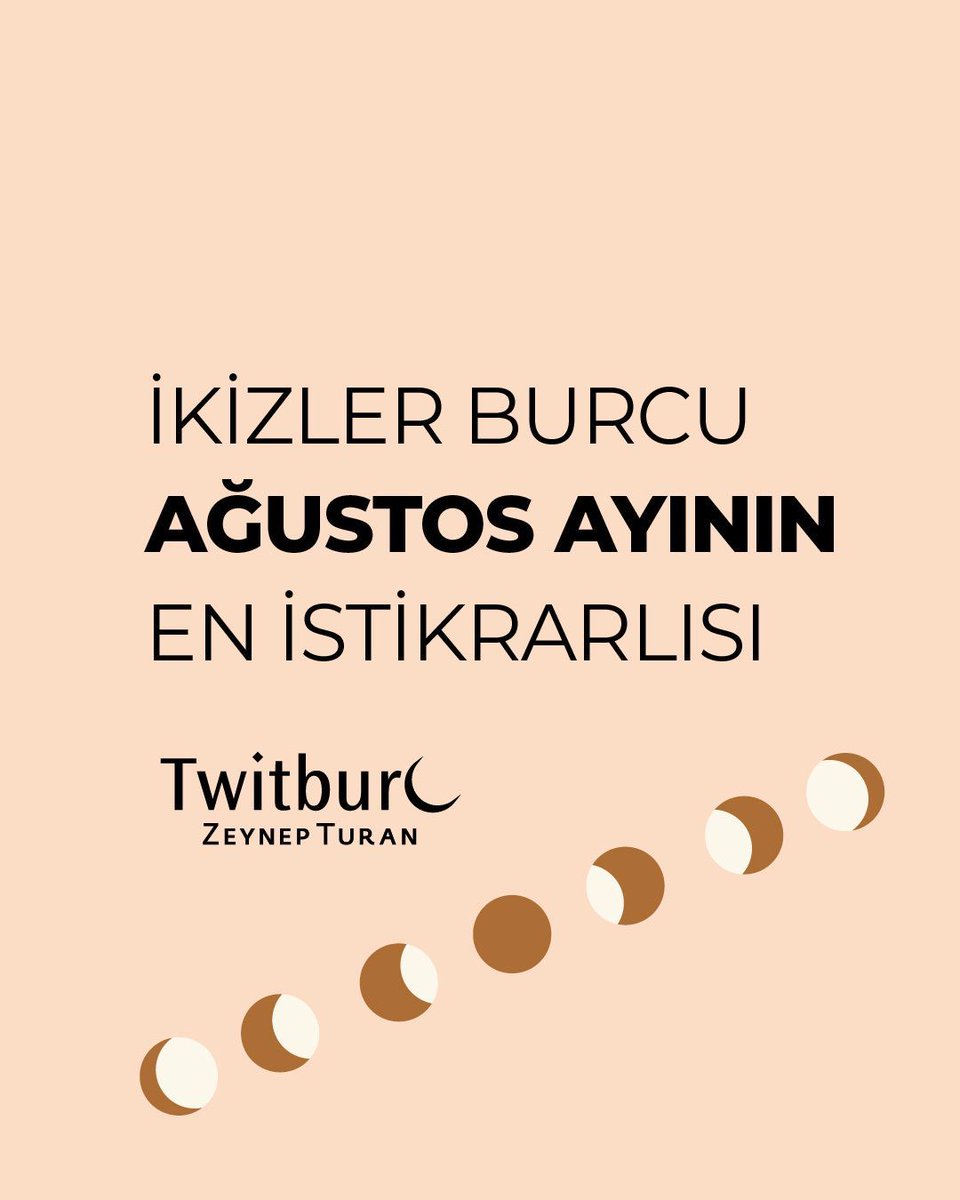 twitburc's tweet photo. 💫🌸  İkizler Burcu Ağustos Ayının En İstikrarlısı

💫 Uzun süredir seni oyalayan belirsizlikler yavaş yavaş yerini netliğe bırakıyor. Hangi yolda ilerlemek istediğini biliyor, hedeflerine acele etmeden ama kararlılıkla yürüyorsun. Bu ay seni başarıya ulaştıracak şey hızın değil, vazgeçmeden ilerleyebilmen olacak Sevgili İkizler…

#zeynepturan #twitburc #ağustosayınınenleri