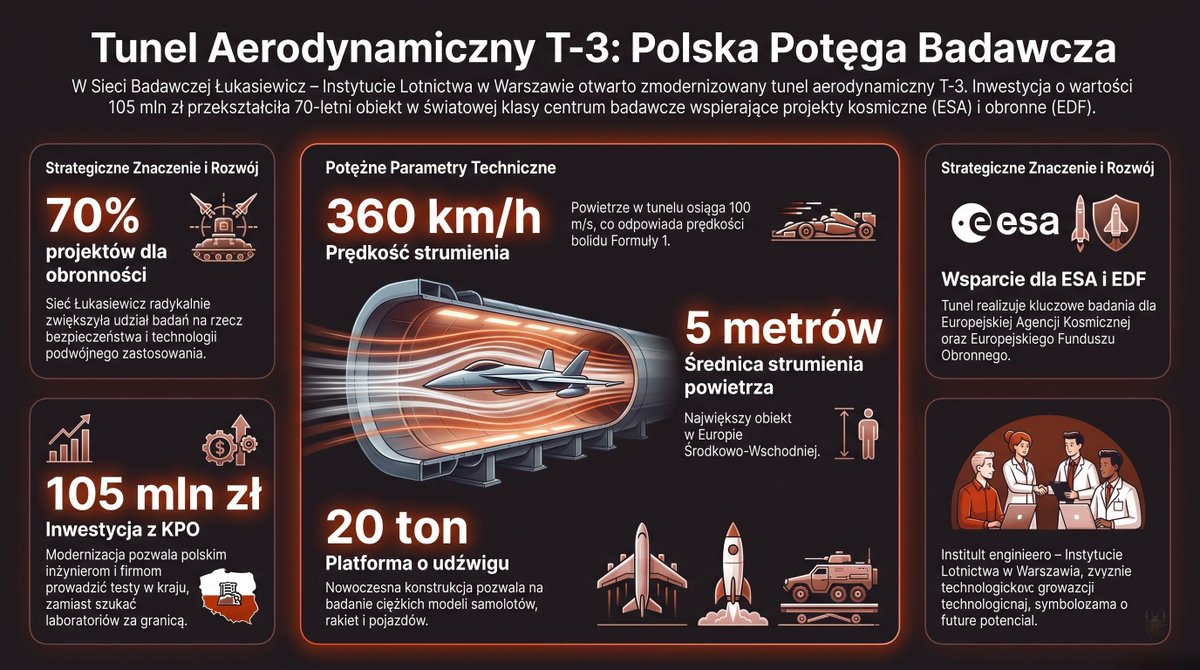 ScarabaeeD's tweet photo. 1/5
W Łukasiewicz - Instytucie Lotnictwa w Warszawie otwarto zmodernizowany tunel aerodynamiczny T-3. To największy tego typu obiekt badawczy w Polsce i Europie Środkowo-Wschodniej, wart ponad 100 mln zł.

#InstytutLotnictwa #TunelAerodynamiczny https://t.co/IoXSKpx2DJ
