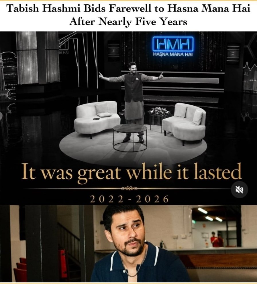 Dr_SadiaAz's tweet photo. Tabish Hashmi bids farewell to Hansna Mana hai!!! 

For 5 years he has been entertaining us!

Perhaps the recent stand for Kashmir didnt go well with the biggies of the country!

More power to u Tabish! Your voice will still have great impact!
@Tab_Hash_Me https://t.co/Ix41k3t9rp