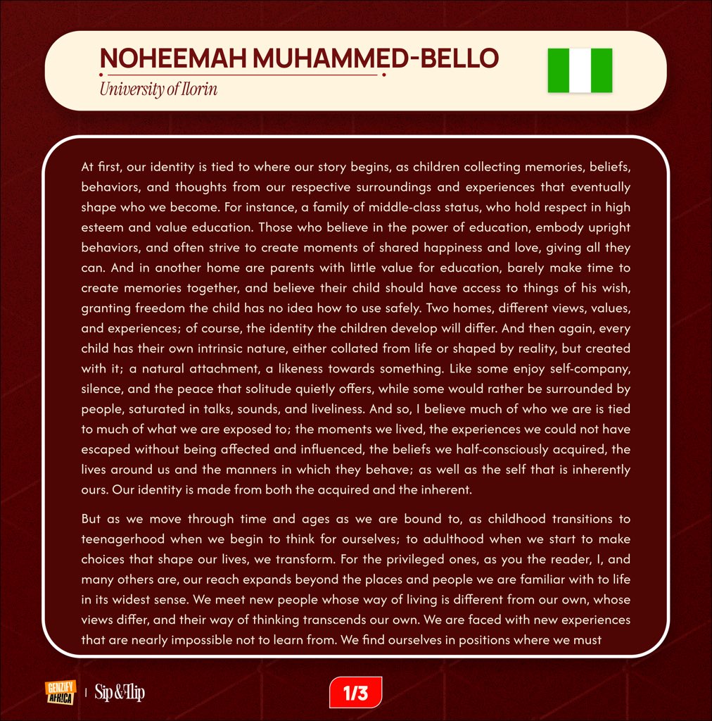 genzifyafrica's tweet photo. 8. Noheemah M. Bello — University of Ilorin 🇳🇬 https://t.co/lJQqVmawfR