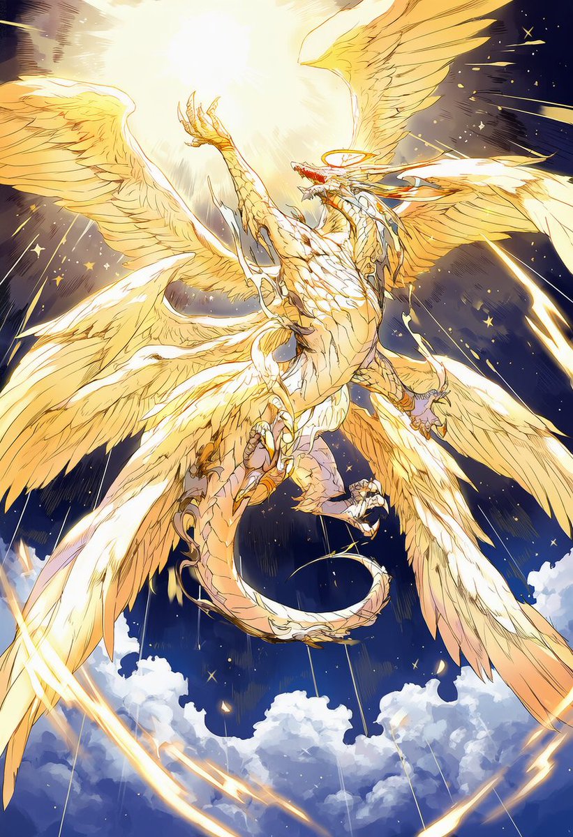 sasurai_aisub's tweet photo. 今日のドラゴン / Today's Dragon                
                                      
天光の聖翼龍 / Heavenly Light Holy Winged Dragon https://t.co/WYLWAIf8EY