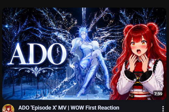 SolariReacts's tweet photo. This ADO song was actually crazy wow! https://t.co/Cm5e0x98gV

#ado #musicreaction #vtuber https://t.co/Uz5NQxRJhI
