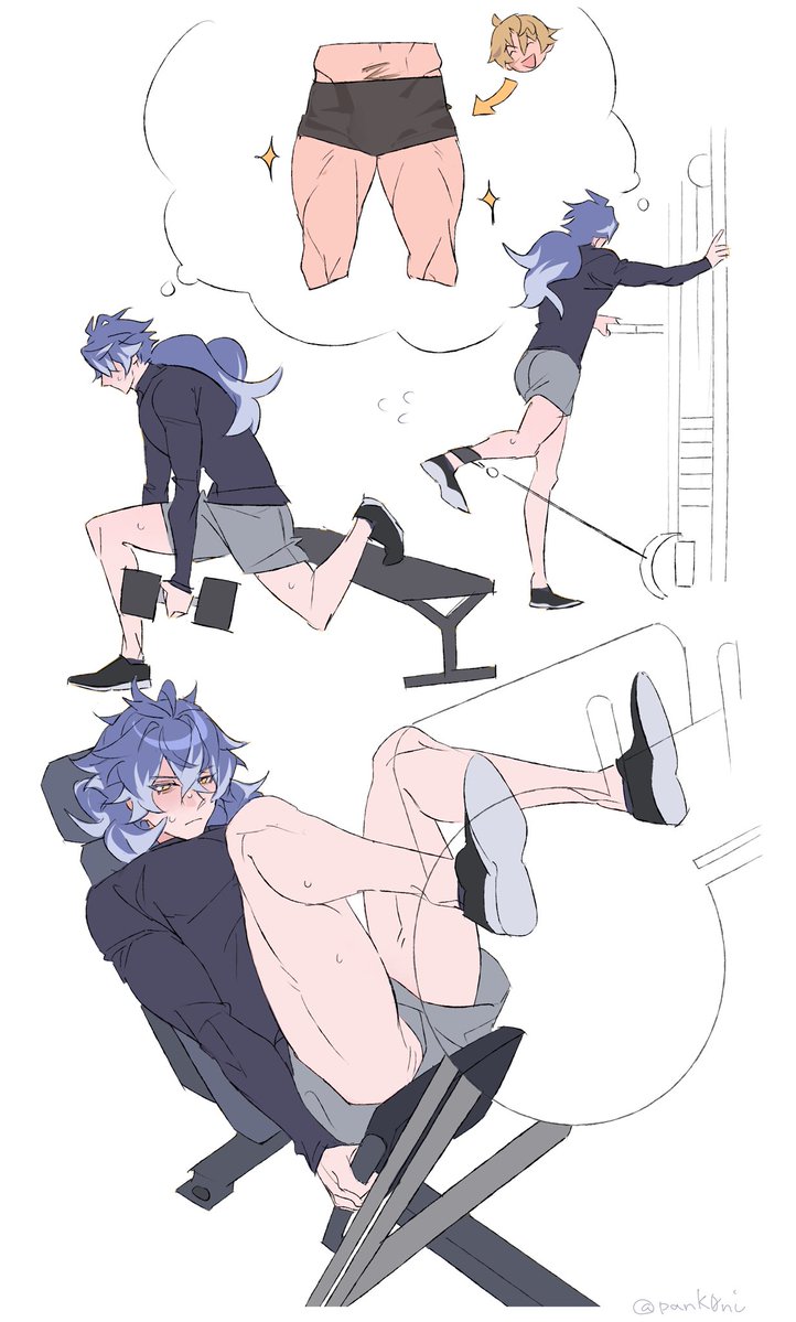 panK0ni's tweet photo. targeting the wrong(?) muscle group https://t.co/gMHcuULGIL