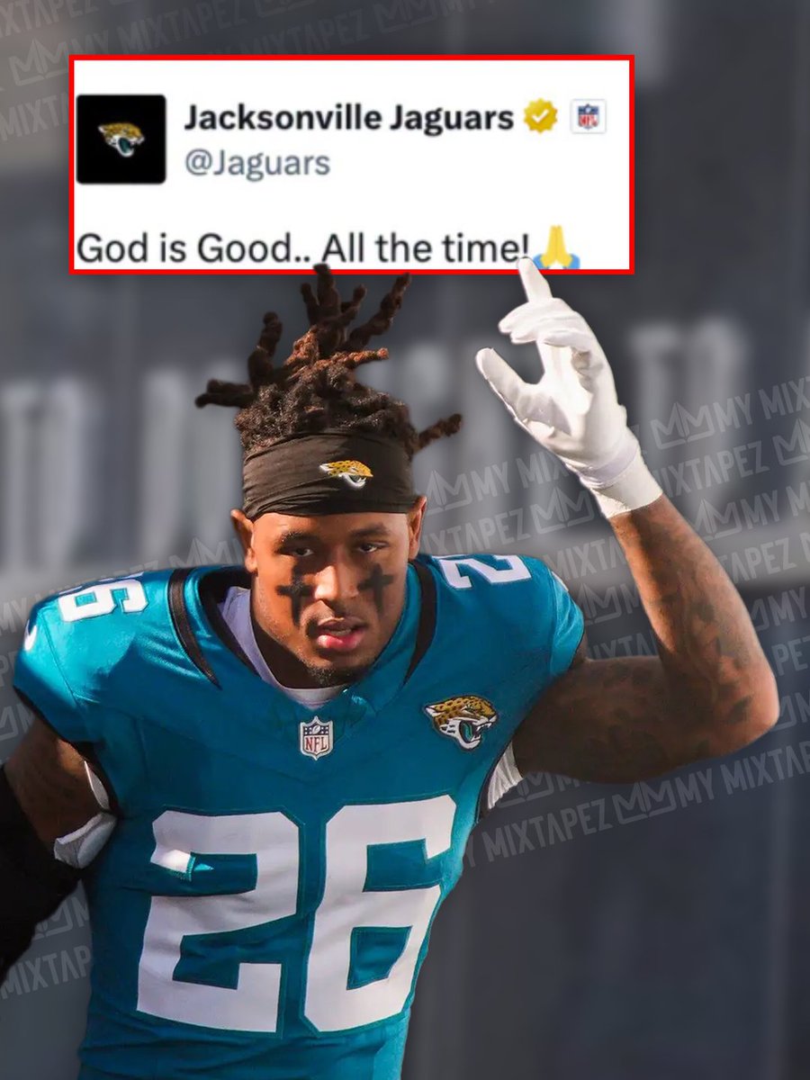 mymixtapez's tweet photo. Jacksonville Jaguars turn heads after opening training camp with a powerful message about God🙏 https://t.co/F71Bf36dal
