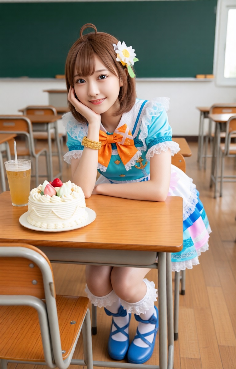 ai_douga_lab's tweet photo. 昨日 8/1 は、#lovelive #Aqours #高海千歌 ちゃんの #誕生日 でした
以前作った動画ですが観てもらえたらうれしいです🍊

【ローカルAI/コスプレIV】～ School Idol ～
https://t.co/KgqUBkmjxT

#ニコニコ動画
#AIコスプレ #高海千歌生誕祭2026 https://t.co/Hb9RiLvT3Z