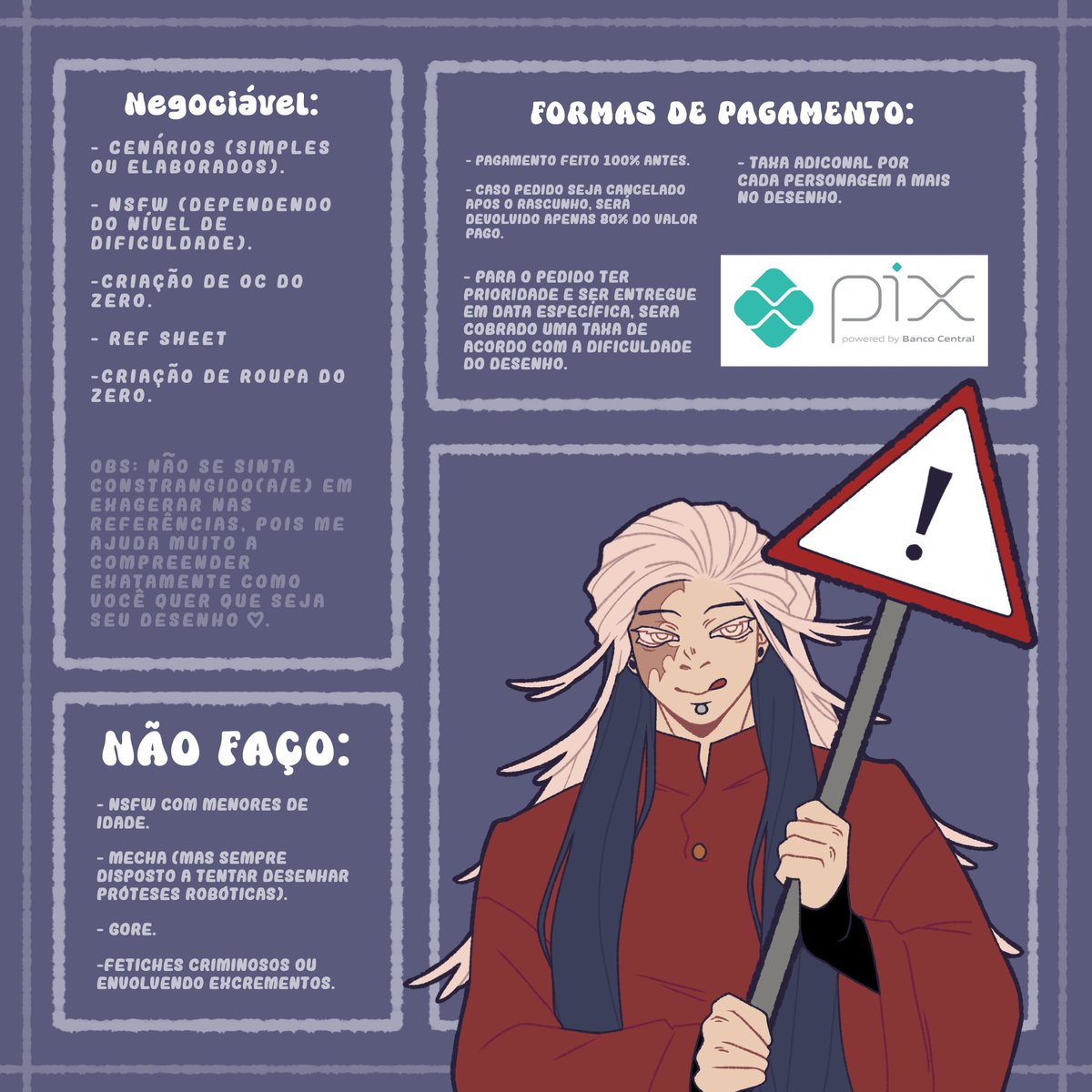 haaoka's tweet photo. !COMISSÕES ABERTAS!
!LEIA COM ATENÇÃO!
.
.
.
. 
Quem tiver interesse fique a vontade para me chamar na Dm, ou caso ja tenha meu discord, fique a vontade para chamar lá! Um RT ou Like ja me ajuda muito, obrigado pela atenção ❤️🌹

#artistsupport #artistonx #comissionopen https://t.co/FTdLq9s50H