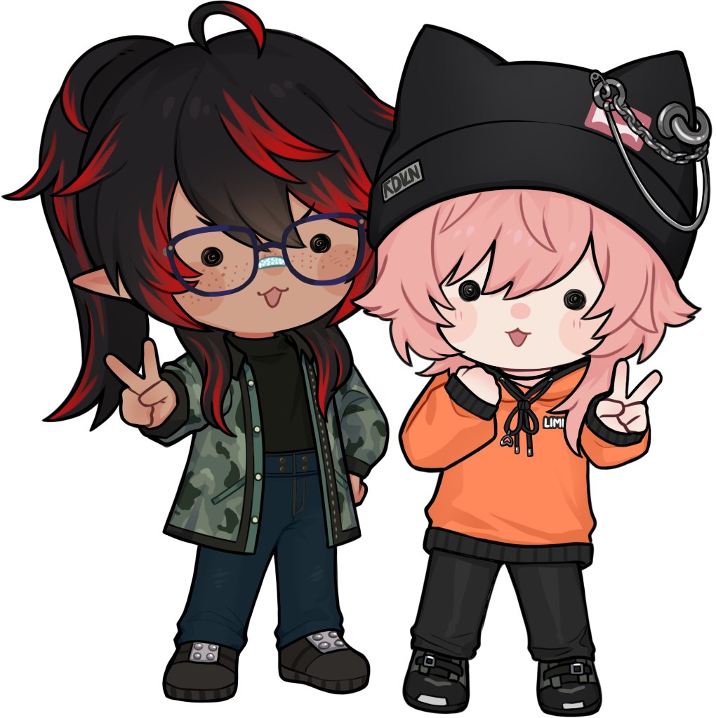 butterdemon64's tweet photo. Whoa! Miki Atlamia.... gets a commission?! 

Really big thank you to @FeverKiosko for the opportunity to reach out and commission them. I love these chibis soooooooooooo much so please send them lots of love and give them cookies. https://t.co/tGLmfC1MoN