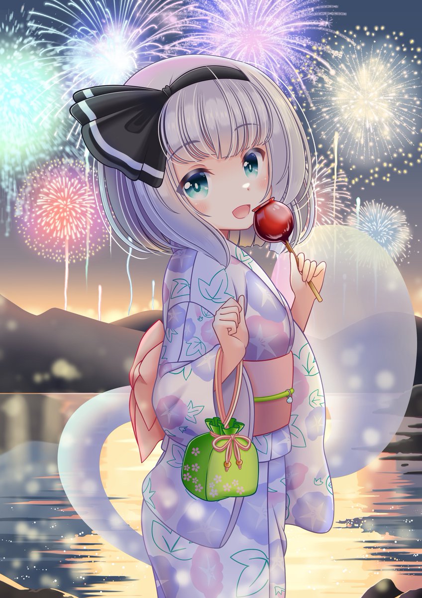 reimei75812z's tweet photo. 浴衣 妖夢
最近暑すぎて自分は夏祭りに行ってません https://t.co/rIRyOeOi5e