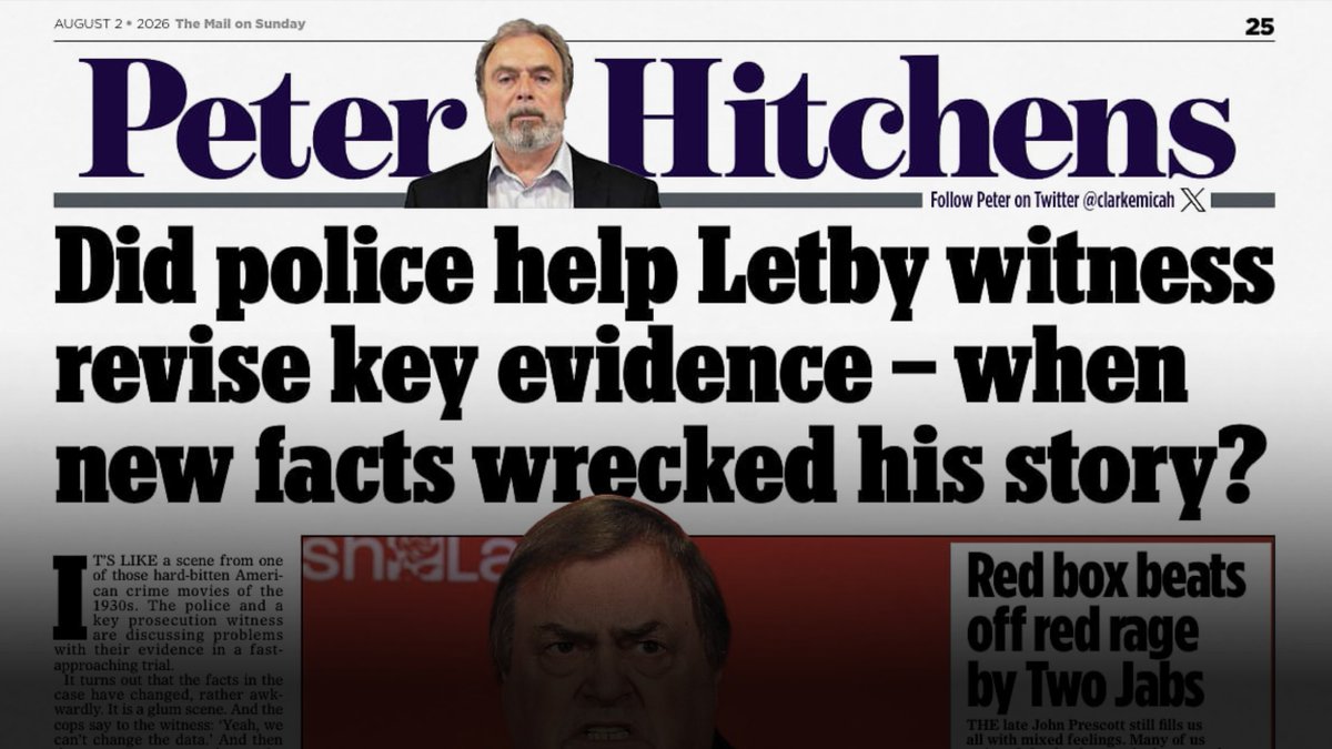 LucyLetbyTrials's tweet photo. "Did police help Letby witness revise key evidence"?

"It's like a scene from one of those hard-bitten American crime movies of the 1930s… The cops say to the witness: 'Yeah, we can't change the data.' And then they say: 'But we can change the interpretation of it.'"

https://t.co/CSWXp2kj7L
