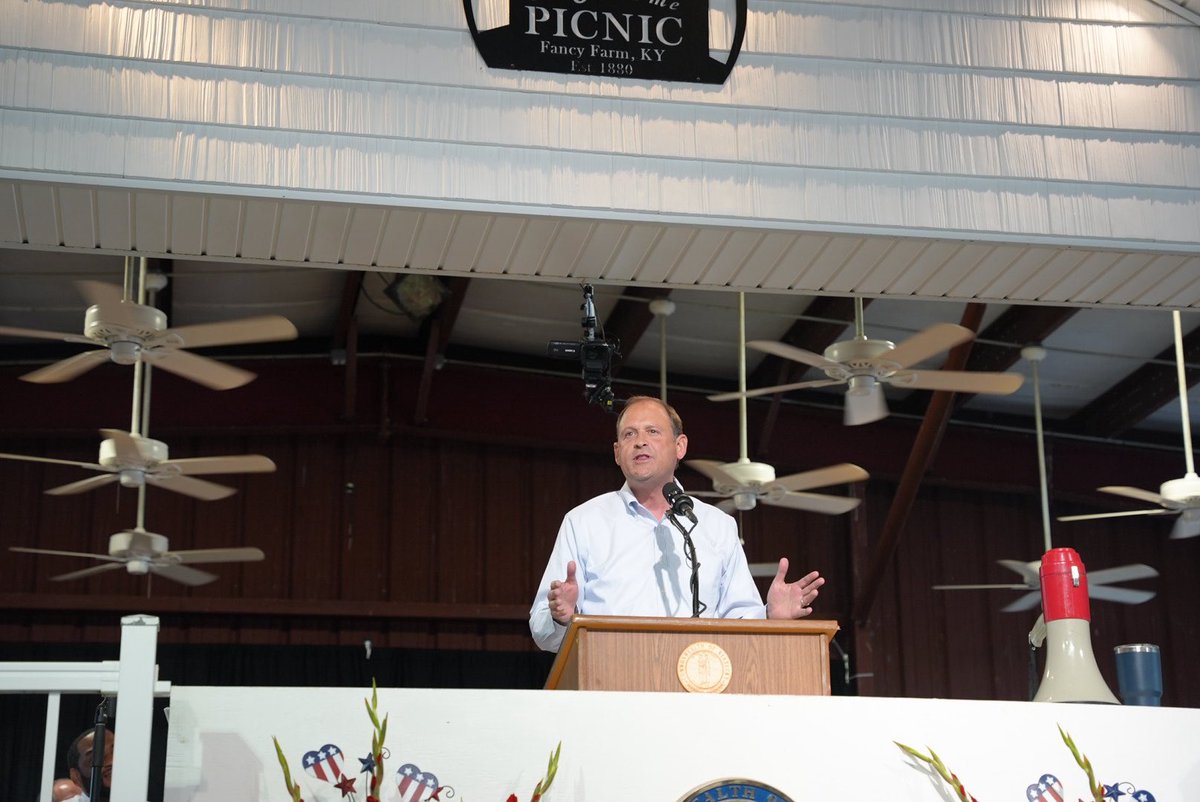 barrforsenate's tweet photo. Barbecue. Politics. Kentucky.

It doesn’t get much better than Fancy Farm. https://t.co/aa8DpV2MUL
