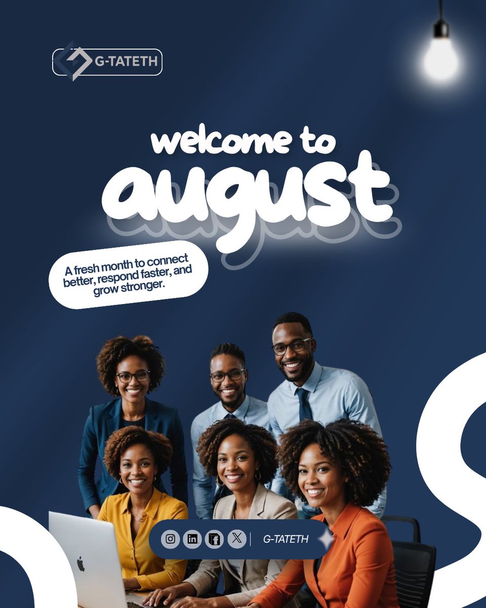 G_Tateth's tweet photo. ✨ Hello, August!

A new month. New goals. New opportunities to serve customers better.

At G-TATETH, we help businesses simplify customer communication with one platform for social media, email, phone, and more.

Let's make every conversation count this month. 🚀

#HelloAugust #CRM #CustomerExperience #Omnichannel #GTATETH
