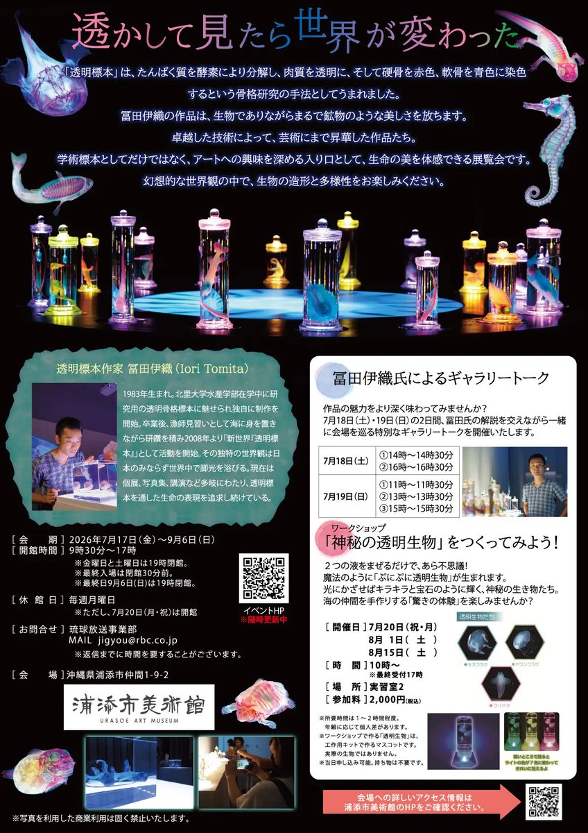hitoeman's tweet photo. 次の休みこれいこうかな〜
タツノオトシゴの透明標本見たすぎる https://t.co/2t8ESyiiK1