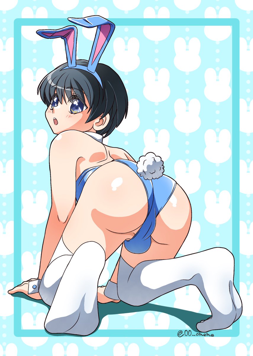 00_omeme's tweet photo. バニーｼｮﾀ宗🐰🥕
今年はタイツじゃなくてニーソにしたよん😚
えっちな差分がまだ掛かりそうなんで、とりあえず先に載せます https://t.co/dLSNSATx0r