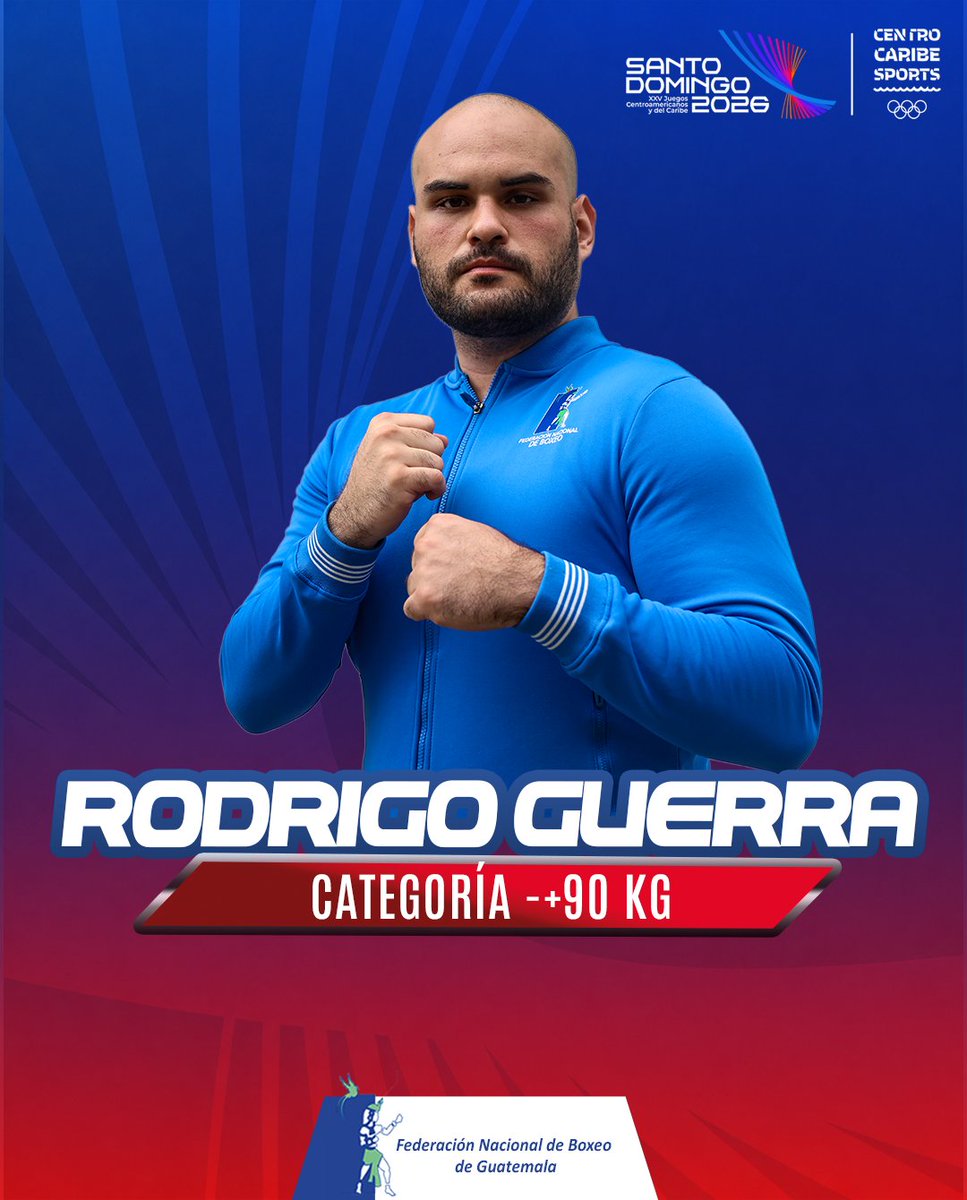 fedeboxgt's tweet photo. 🥊 ¡Rodrigo Guerra, rumbo a Santo Domingo 2026! 🥊

Cada torneo internacional representa una nueva oportunidad para seguir construyendo experiencia, y Rodrigo Guerra afrontará ese camino en los Juegos Centroamericanos y del Caribe Santo Domingo 2026.

En la categoría de +90 kg, buscará abrirse paso combate tras combate en un evento que reunirá a los mejores boxeadores de Centroamérica y el Caribe.

¡Mucho éxito, Rodrigo! 💥🥊