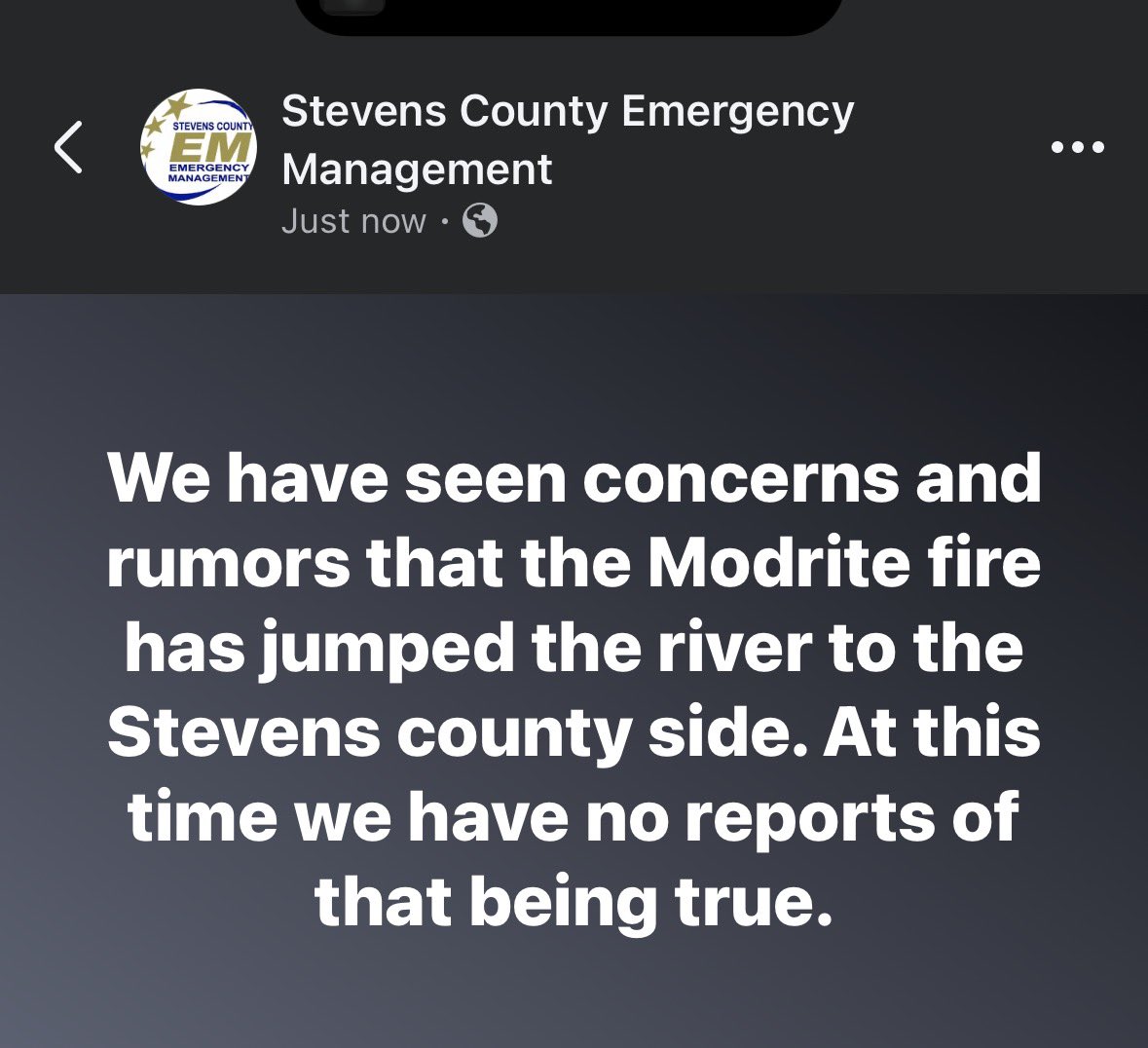 muthaPNW's tweet photo. Nothing has been confirmed.
Please follow sources like Stevens County Emergency Management, and others like them. Spokane and Okanogan County too.
If you need help finding their pages, I posted a few below.
Yes, they are on Facebook, wish they were on X. But nonetheless: https://t.co/AQ7sBu9VT3
