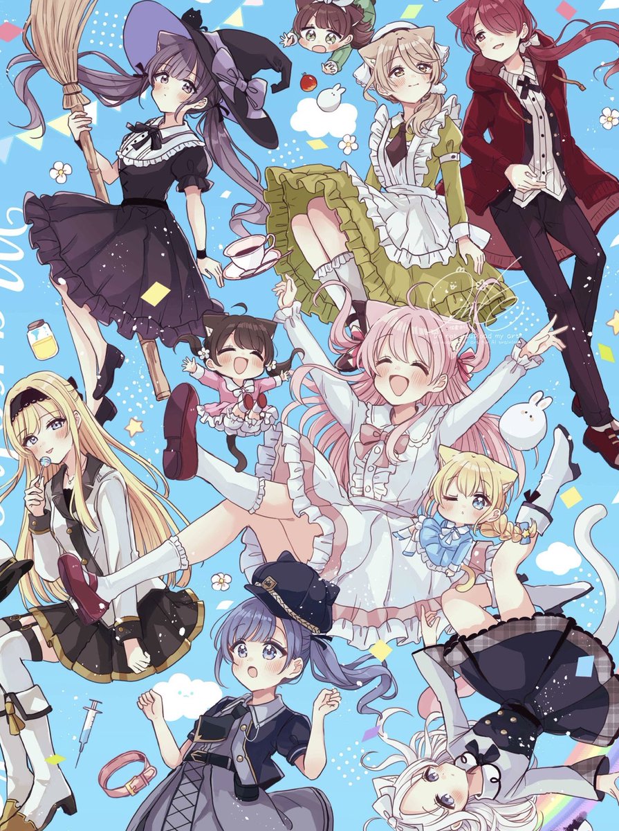 sakura_oriko's tweet photo. 『ふしぎな猫のまち メルティア』描き下ろしイラストがちゃおプラスで更新されました！
猫メルキャラ大集合🐈✨コミックス第５巻発売中です！ #猫メル

描き下ろしと次回予告はこちら▼
https://t.co/IhO7ox0fud https://t.co/zBvRarBPDv