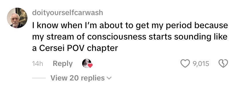 alphalicent's tweet photo. spent the entire day stewing and angrily tearing up while on my period because of how much easier my brother has everything on account of his gender and i just realized i fulfilled the prophecy https://t.co/lzooZJEPzC