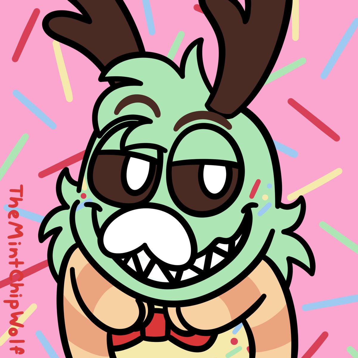 TheMintChipWolf's tweet photo. Doodle of my newest character Carvel the ice cream caterpillar!! Just your local “friendly” ice cream man!! Huge credits to WEBPARTEEZ for his amazing design!! https://t.co/GTKyR3GTzu