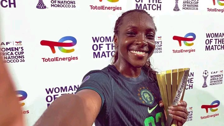 Trinityter77's tweet photo. Michelle Alozie 🥰🥰 
Super falcons 
#NGAZAM
#WAFCON https://t.co/AgSz5n1jFF