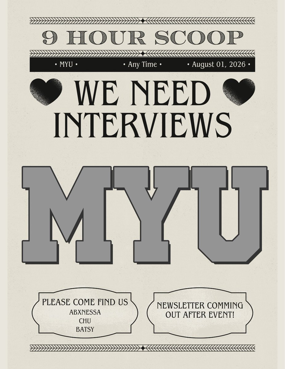 itsbattsyy's tweet photo. if youre attending #MYU today, come find me, @abxnessa and @Chuuuuchilla for a interview!!! https://t.co/rhwEWjgXkh