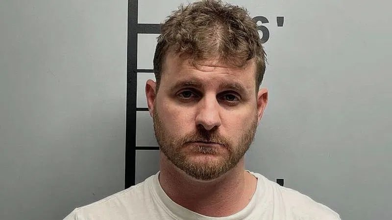 RpsAgainstTrump's tweet photo. NEW: Arkansas state Rep. Austin McCollum, the Republican nominee for Benton County judge, was arrested Saturday and is facing multiple counts after an alleged domestic incident.

According to Benton County jail records, McCollum was booked Aug. 1 on charges of first-degree false imprisonment, aggravated assault against a family or household member, and third-degree domestic battery.